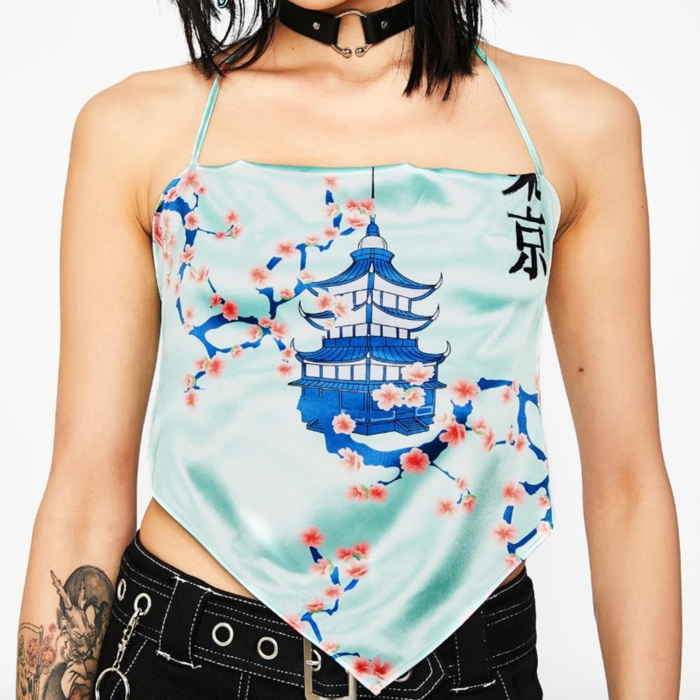 Dolls Kill Silky Blossom Top
